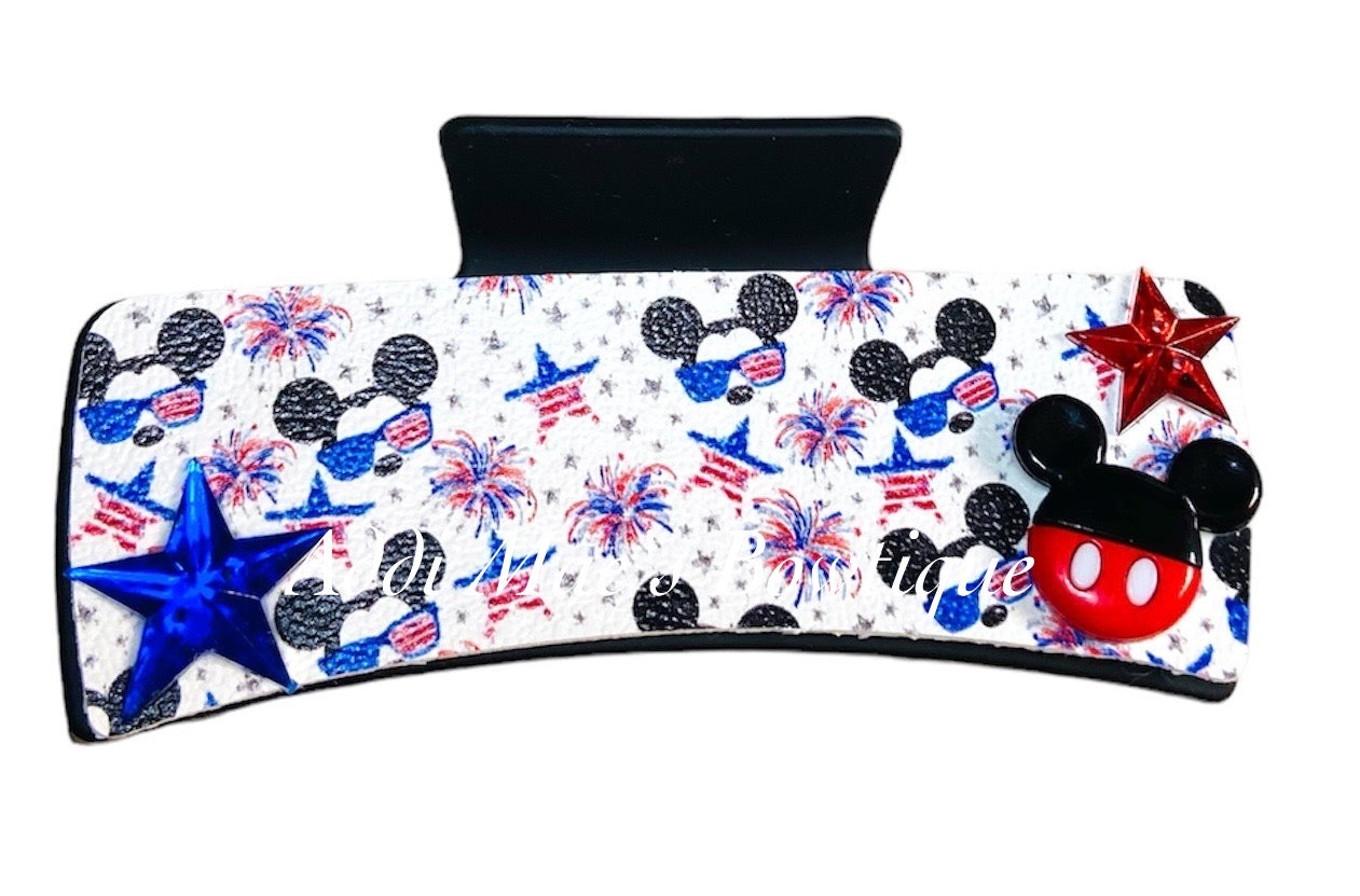 Patriotic Fireworks Character XL Claw Clip