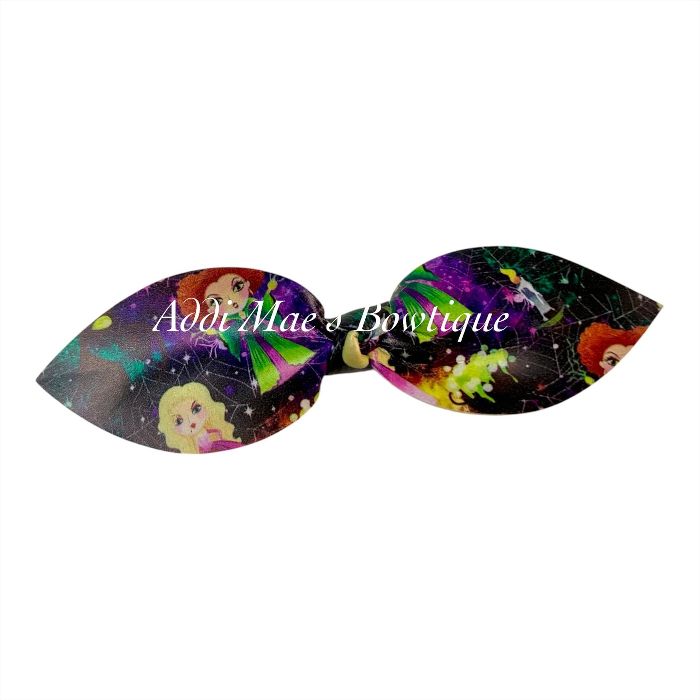 Witch Sisters Halloween Top Knot Clip