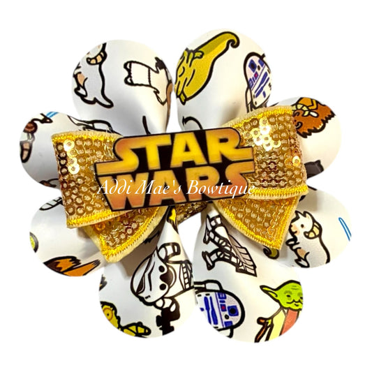 Space War Ruffle  Bow