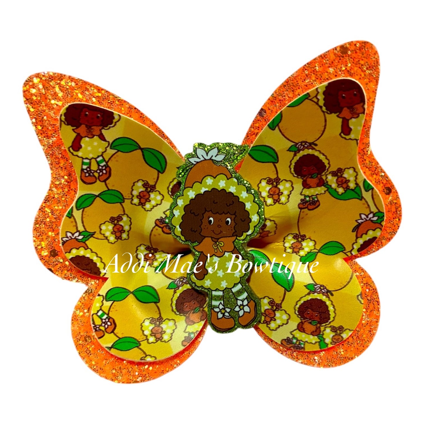 Orange Girl Butterfly Bow