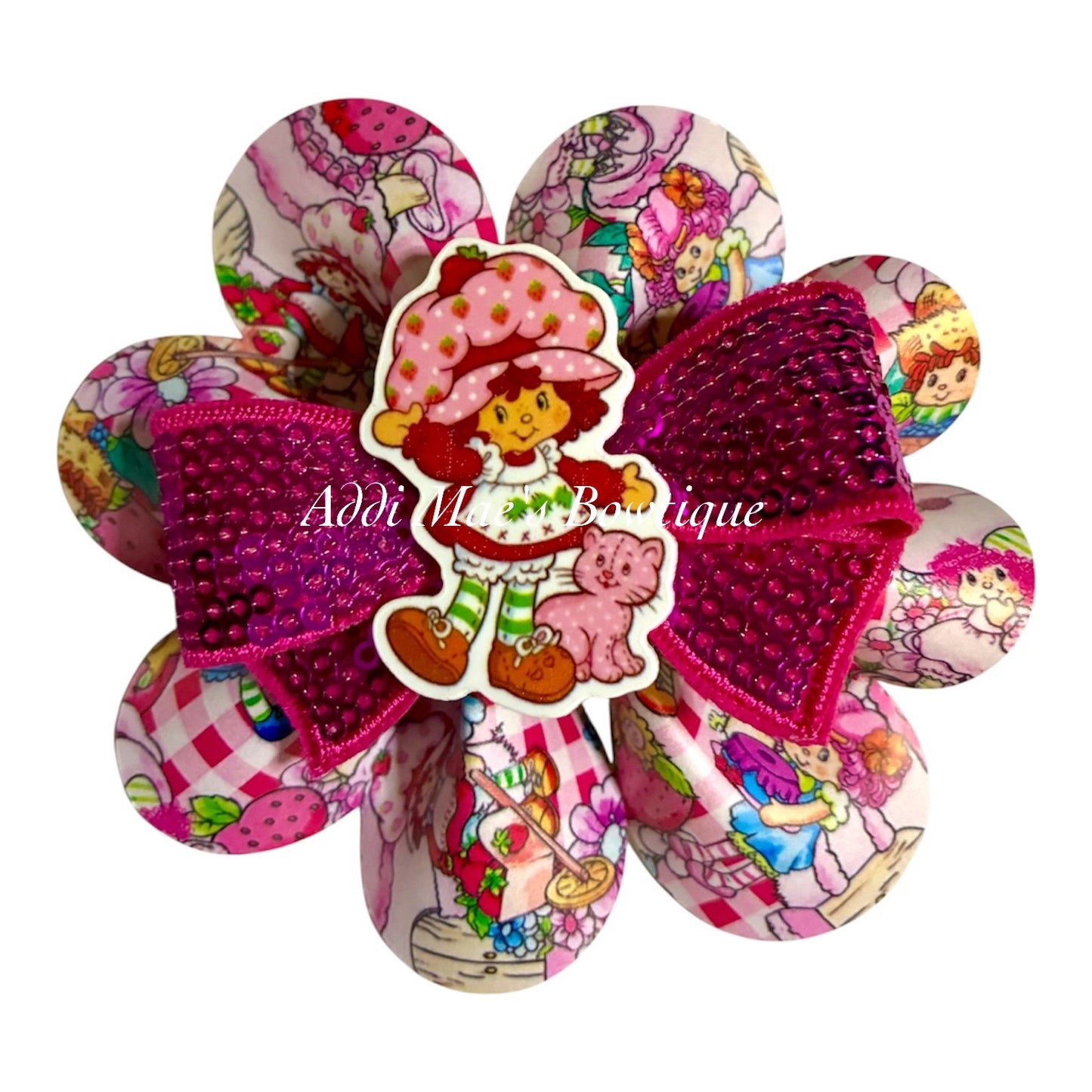 Strawberry Girl Ruffle  Bow