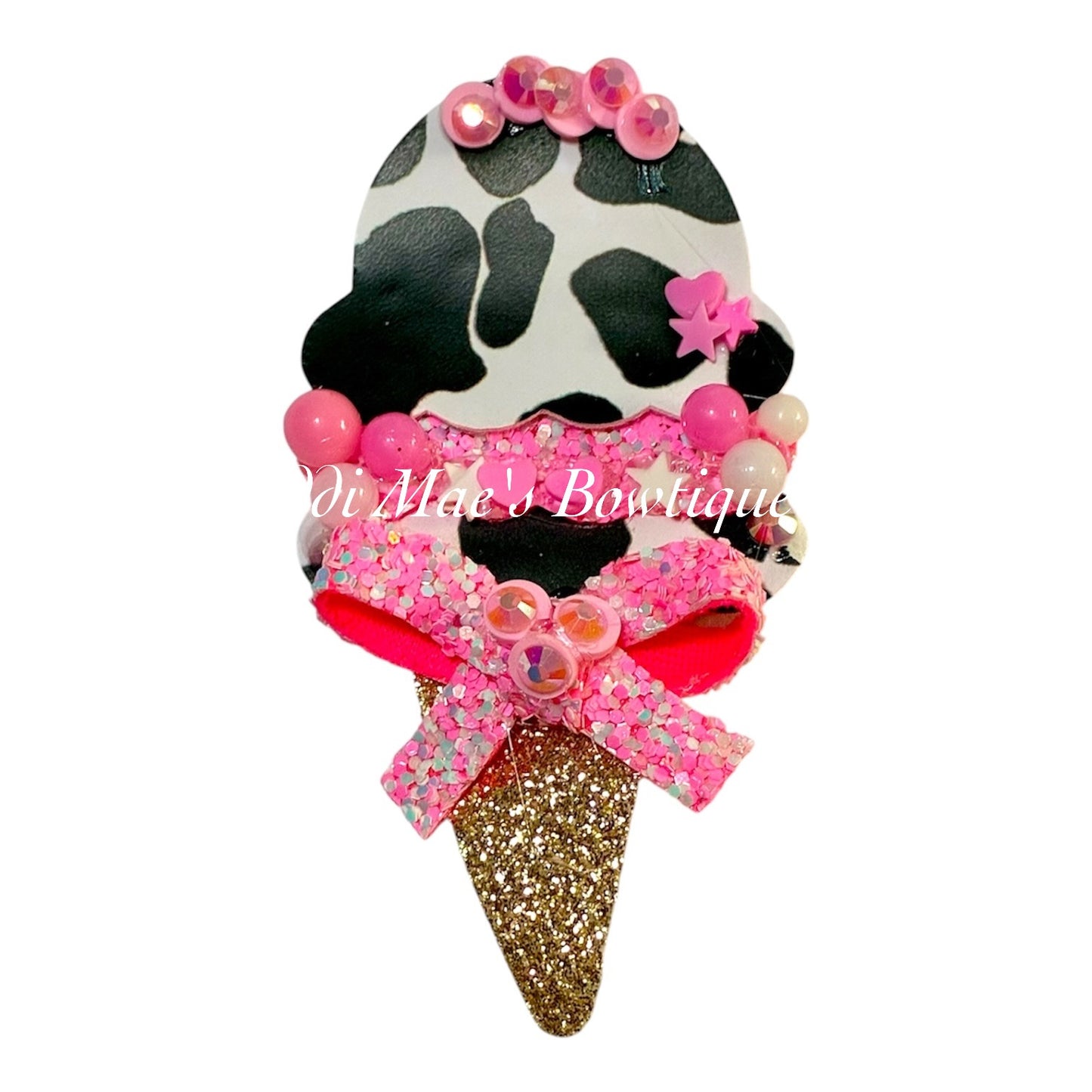 Moo Cow Ice Cream Cone Clip