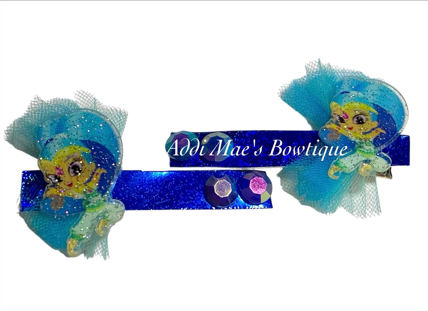 Shimmer Shine Genie Blue Alligator Clip Set