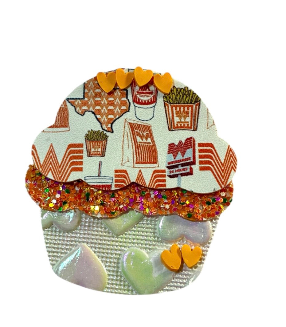 Fast Food Burger Cupcake Clip