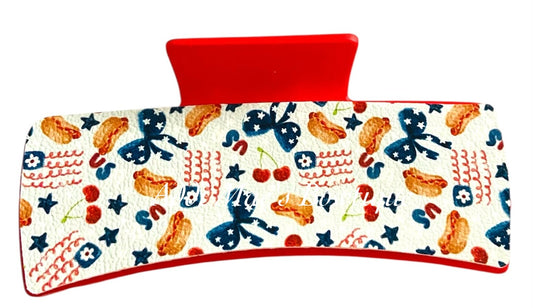 4th of July Snacks XL Claw Clip
