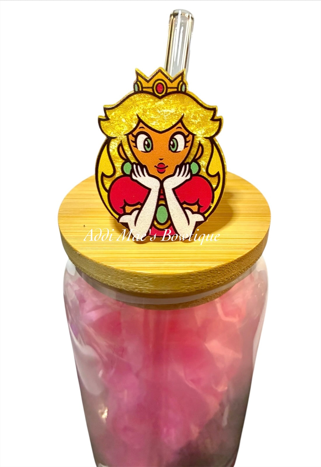 Peach Video Game Princess Straw Topper