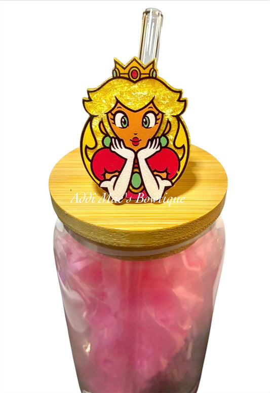 Peach Video Game Princess Straw Topper
