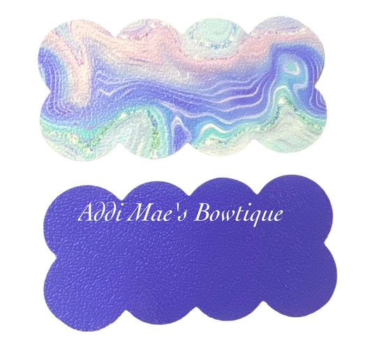 Blue Geode Swirls Snap Clip Set