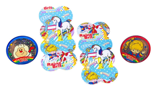 Rainbow Girl Snap Clip & Part Rings Set