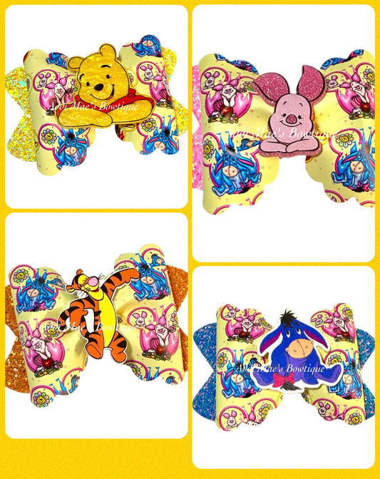 Yellow Bear Friends Bow