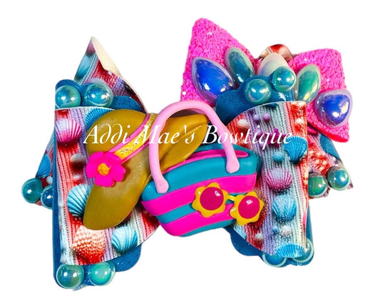Sea Shells Beach Bag Bow