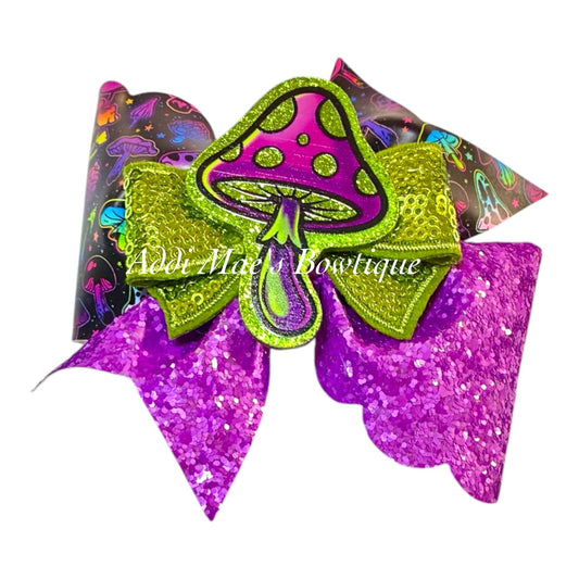 Neon Mushrooms Bow