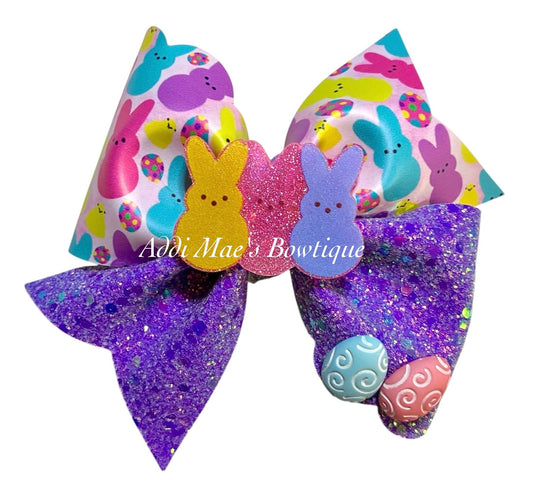 Marshmallow Peep Bunny Bow