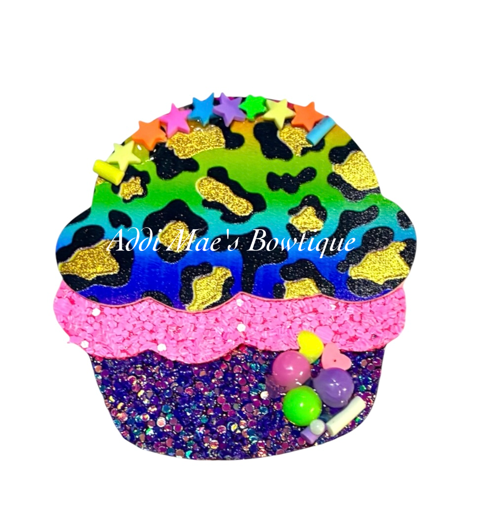 Neon Cheetah Ice Cream Popsicles Clip