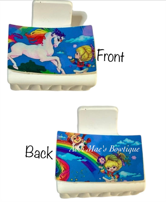 Rainbow Girl Small Claw Clip