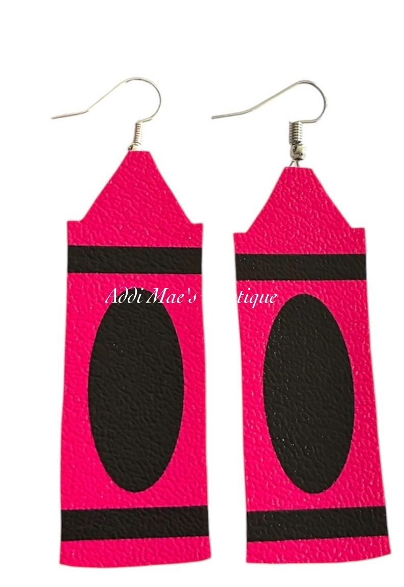 Crayons  Back To School Earrings