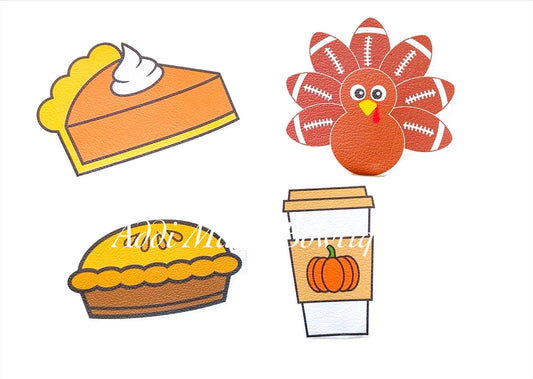 Fall Things Pumpkin Pie,Football Turkey, Pumpkin Spice Latte Snap Clip