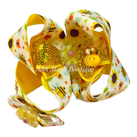 Sunflower Bees Bow