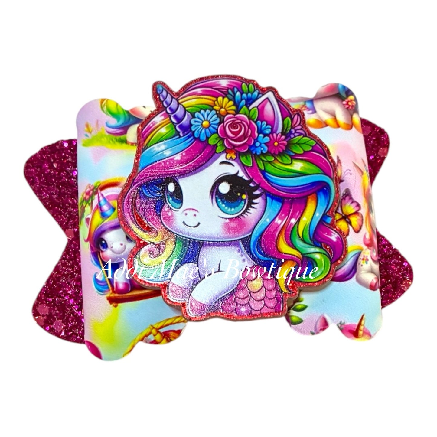 Rainbow Unicorn Bow