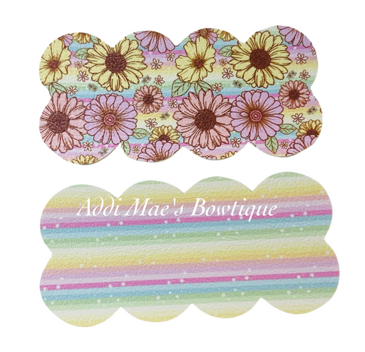 Spring Floral Stripes Snap Clip Set