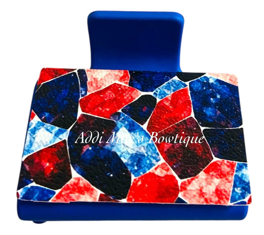 Patriotic Mosaic Small Claw Clip