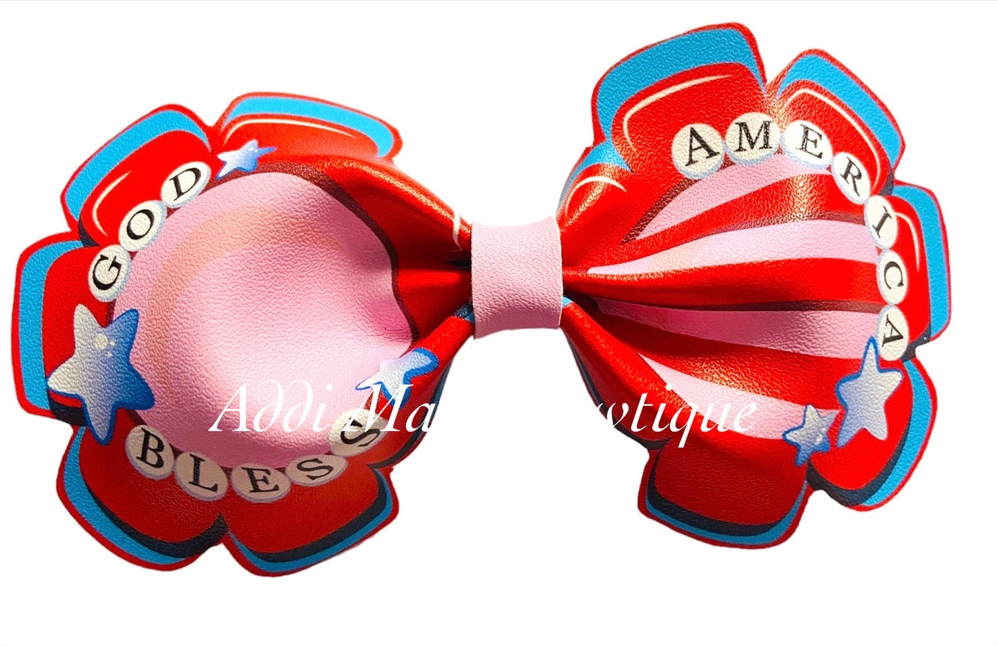 Fourth Of July Patriotic Mix Bow