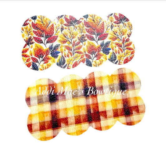 Fall Foliage Plaid Snap Clip Set