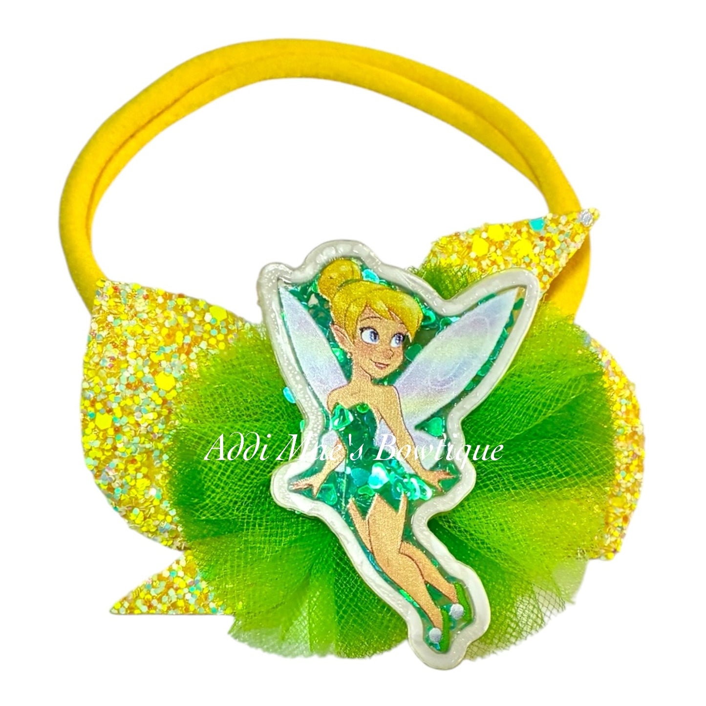 Green Fairy Bow on Nylon Headband