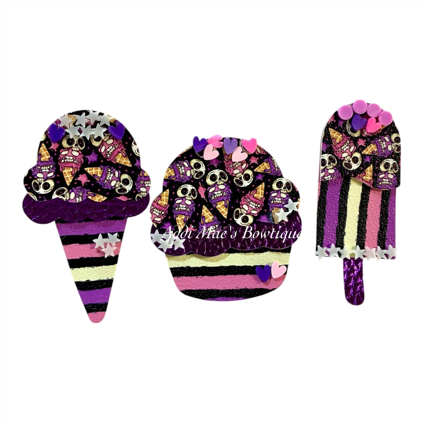 Ice Cream Skulls Ice Cream Popsicles Clip