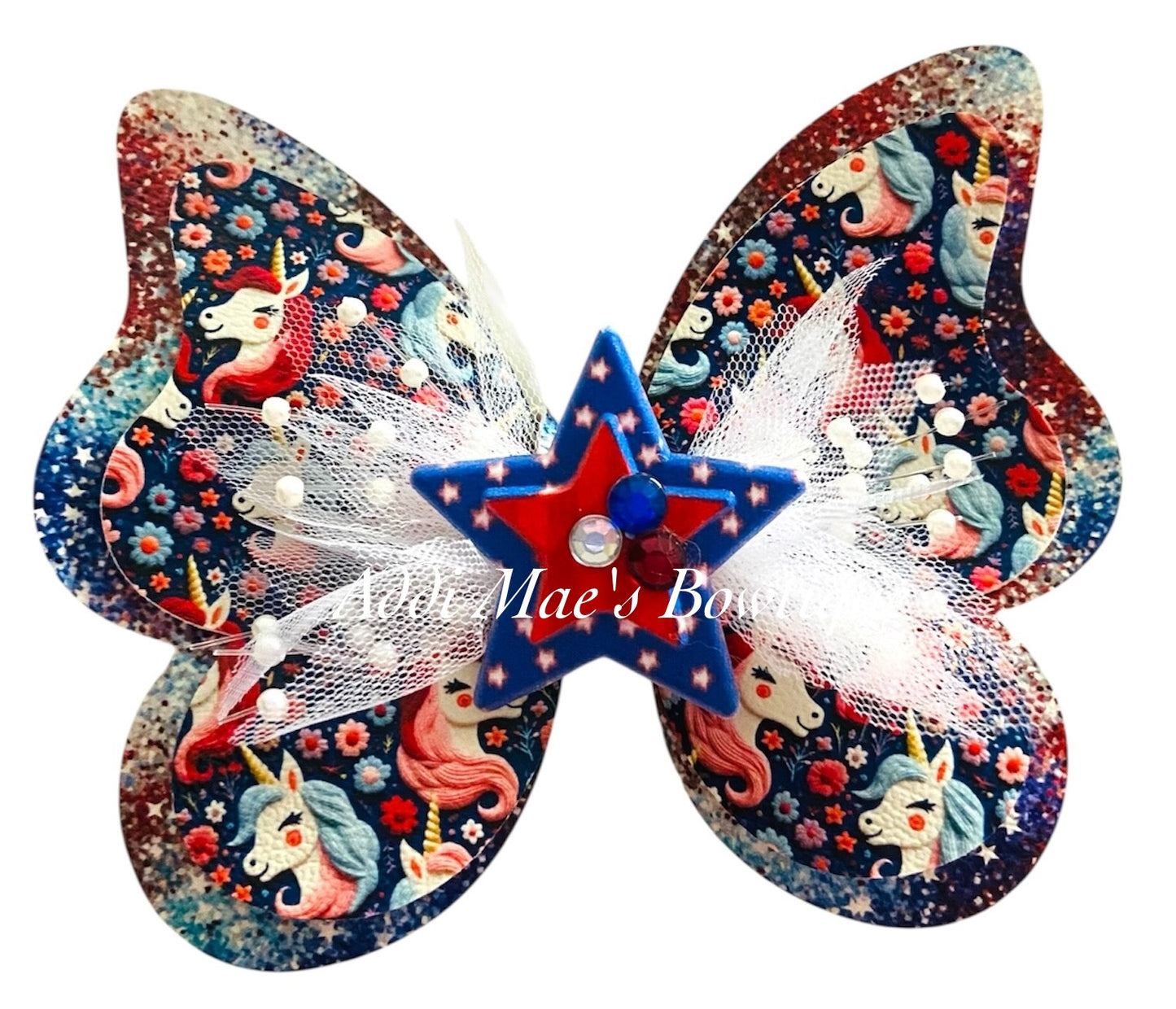 American Unicorns Butterfly Bow