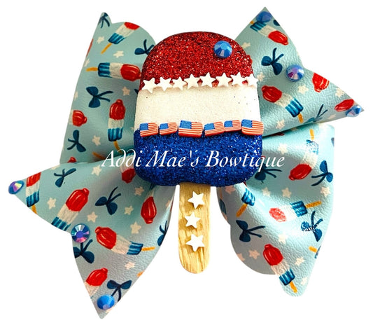 Patriotic Popsicle Bows  4th of July Bow