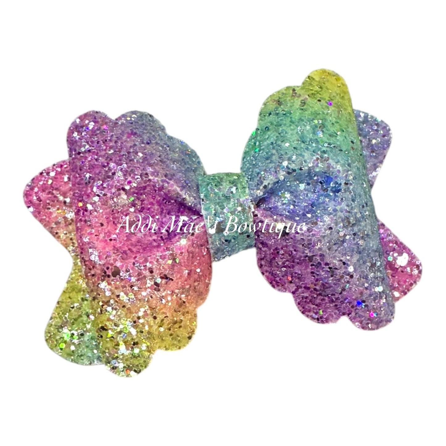 Rainbow Glitter Bow