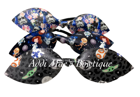 Space Characters Top Knot Pony Set