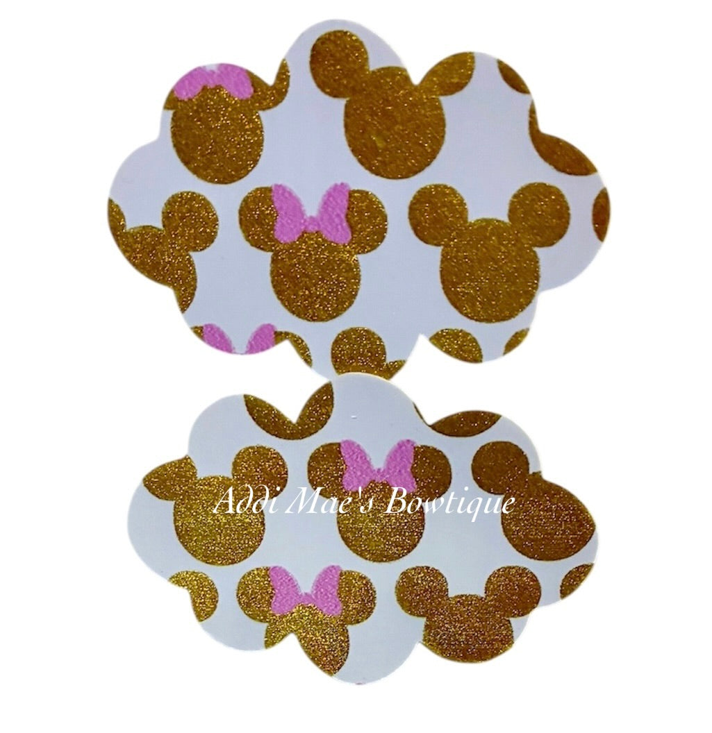 Miss Mouse Gold Snap Clip Set