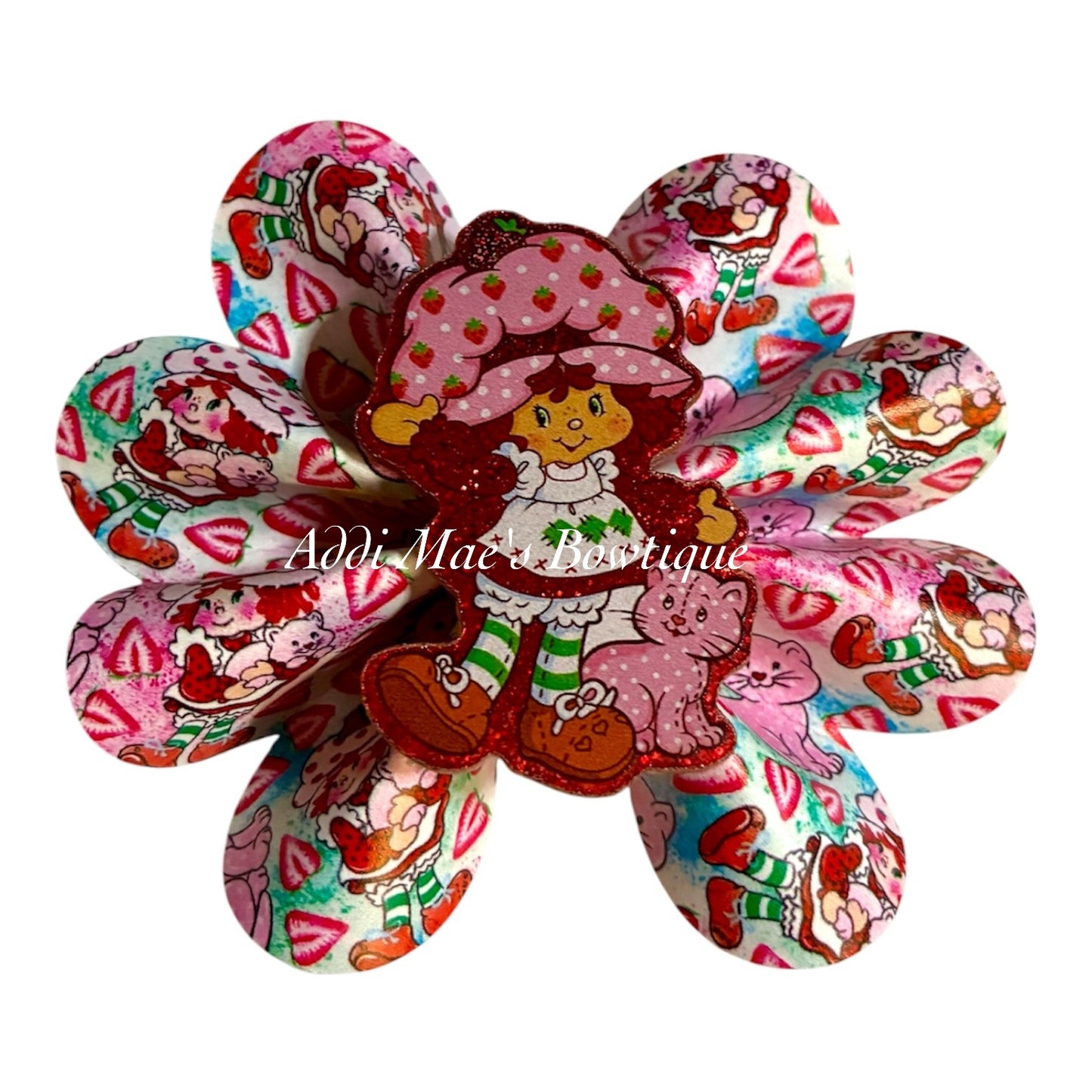 Strawberry Girl Ruffle  Bow