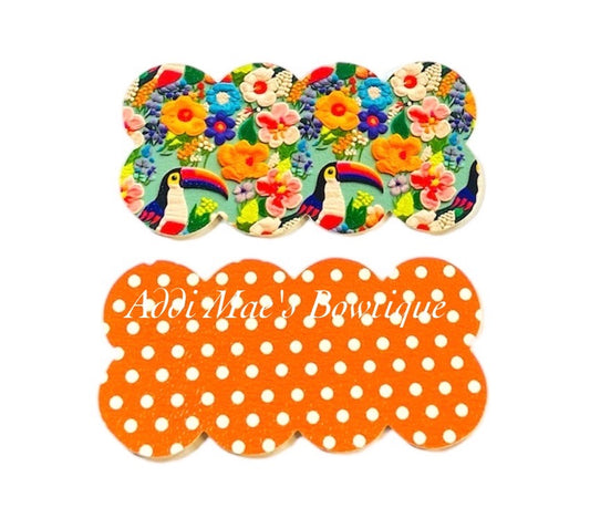 Toucan Tropical Flowers Snap Clip Set