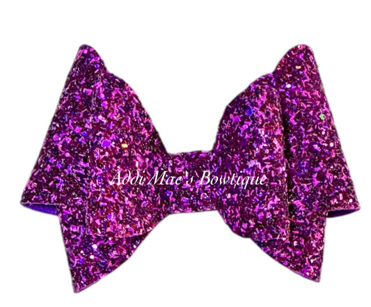 Purple Glitter Bow