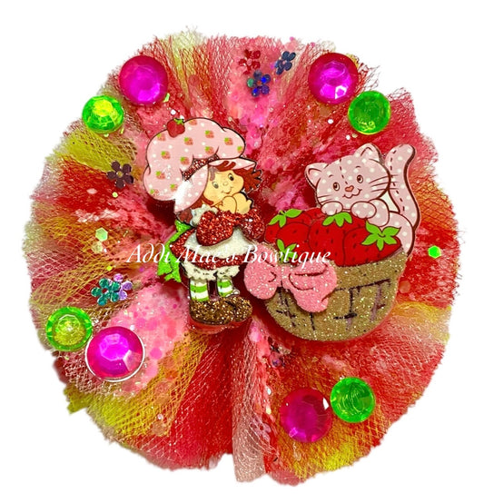 Strawberry Girl Tulle Puff Hair Bow