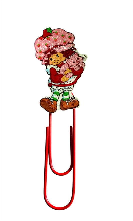 Strawberry Girl Jumbo Paperclip Bookmark