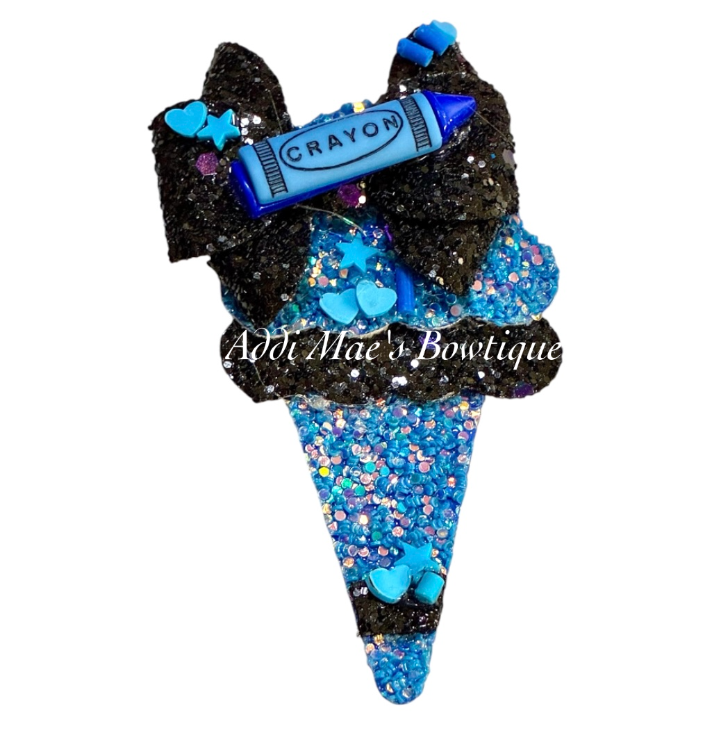 Crayon Ice Cream Cone Clip