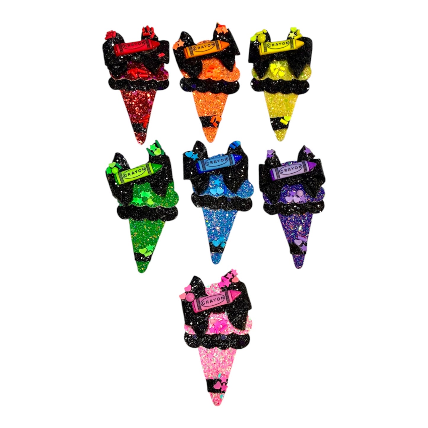 Crayon Ice Cream Cone Clip