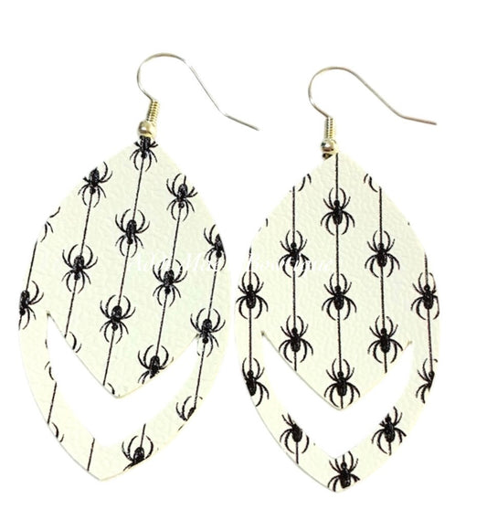 Spider Web Halloween Dangle Earrings