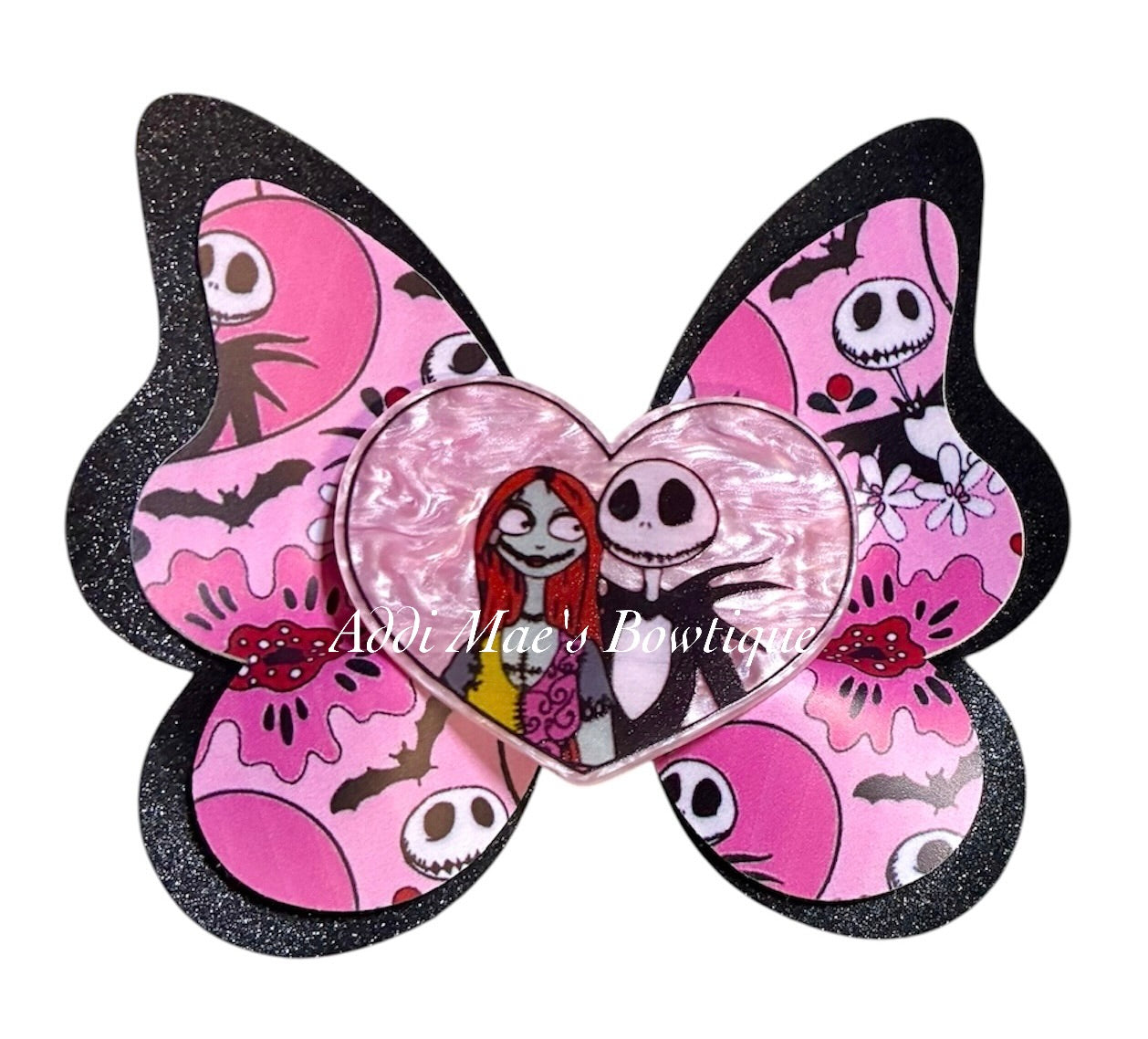 Pink Nightmare Couple Butterfly Bow