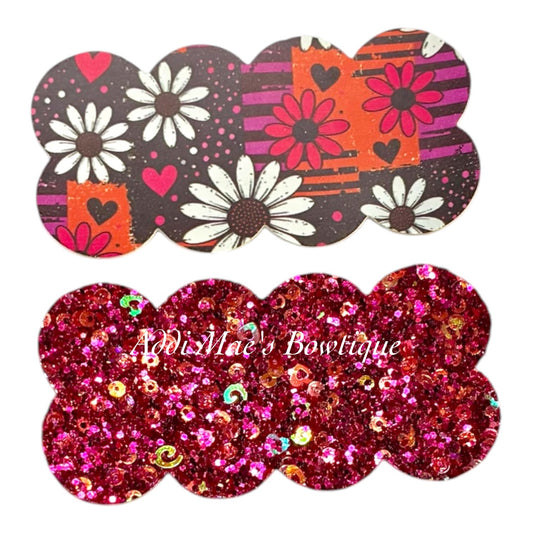 Daisy Hearts Snap Clip Set