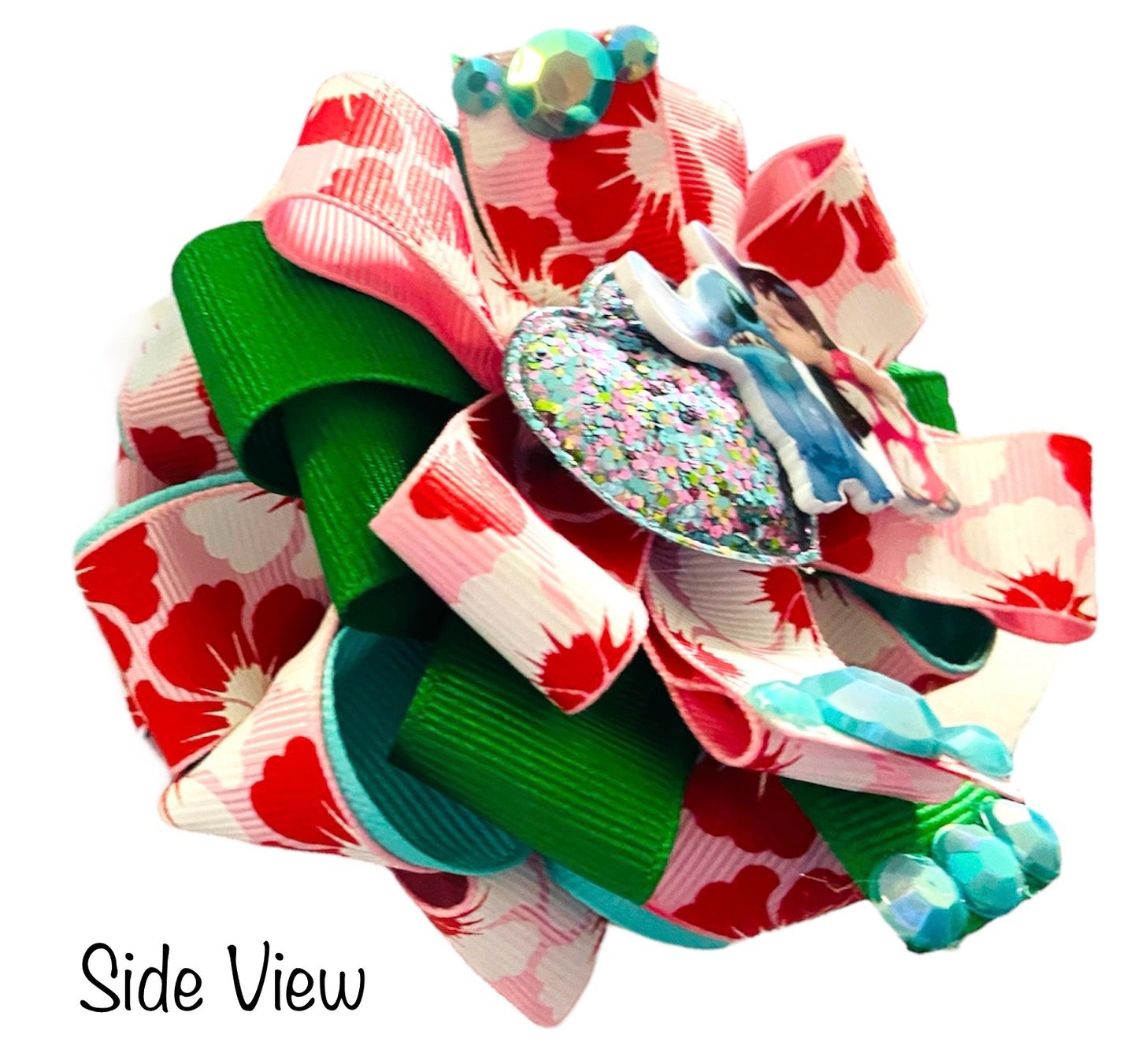 Blue Alien Hawaiian Ribbon Bow
