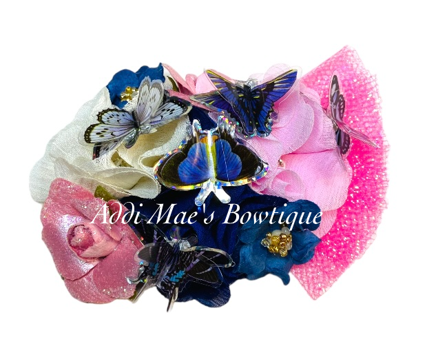 Pink & Blue Butterfly Flower