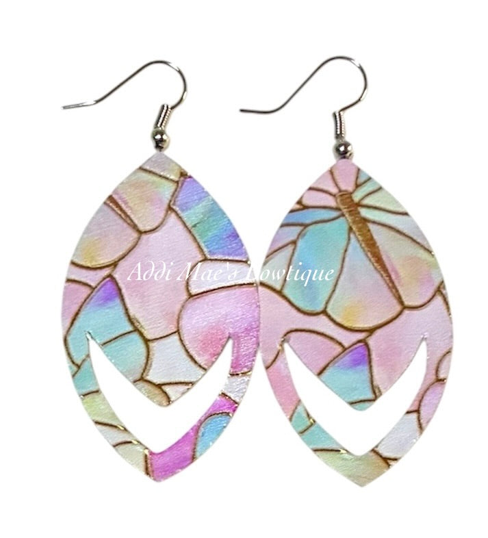 Mosaic Butterfly Dangle Earrings
