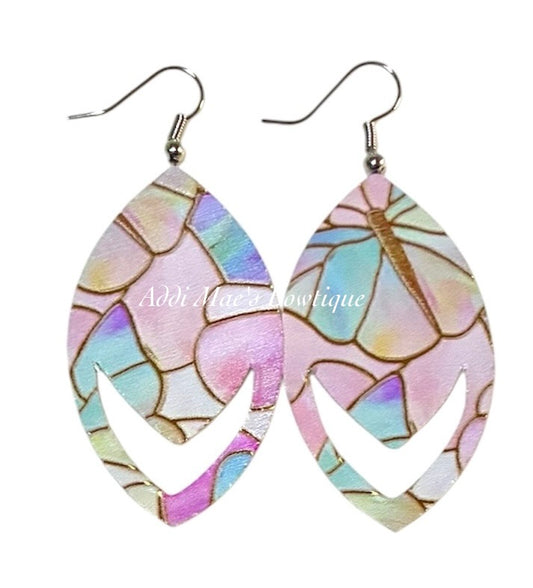 Mosaic Butterfly Dangle Earrings