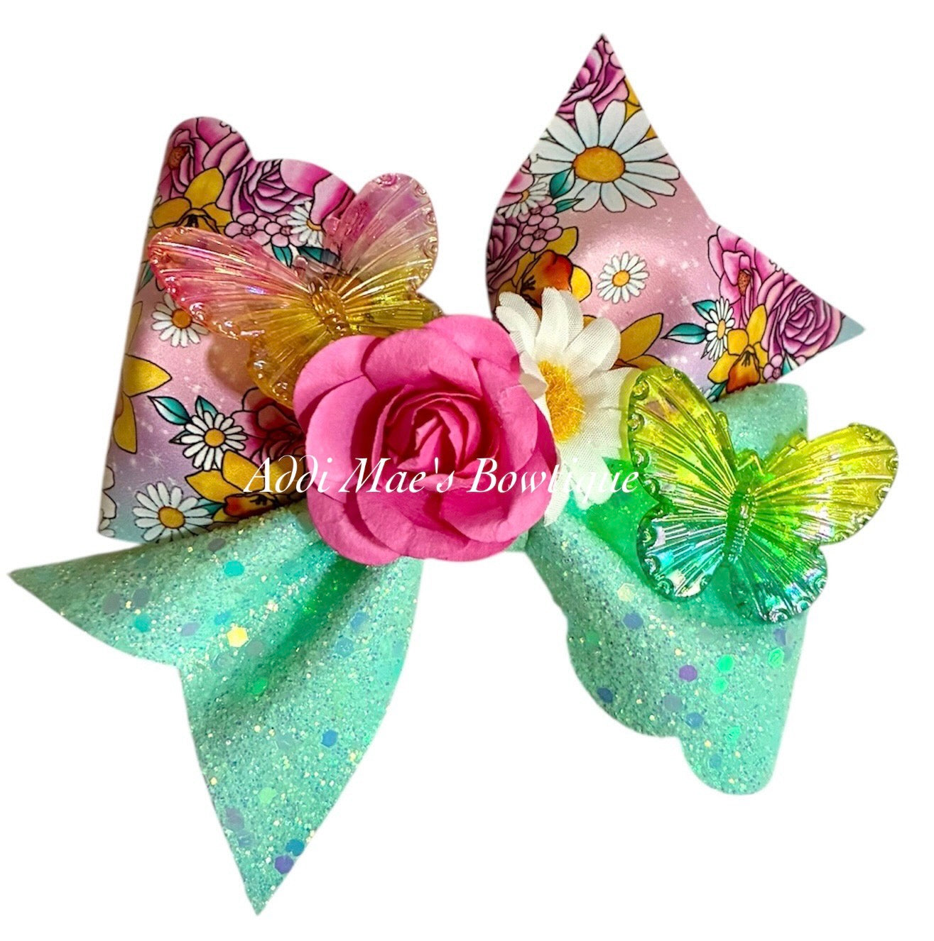 Daisies and Roses Bow