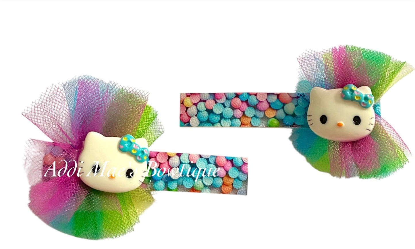 Kitty Candy Dots Alligator Clip Set